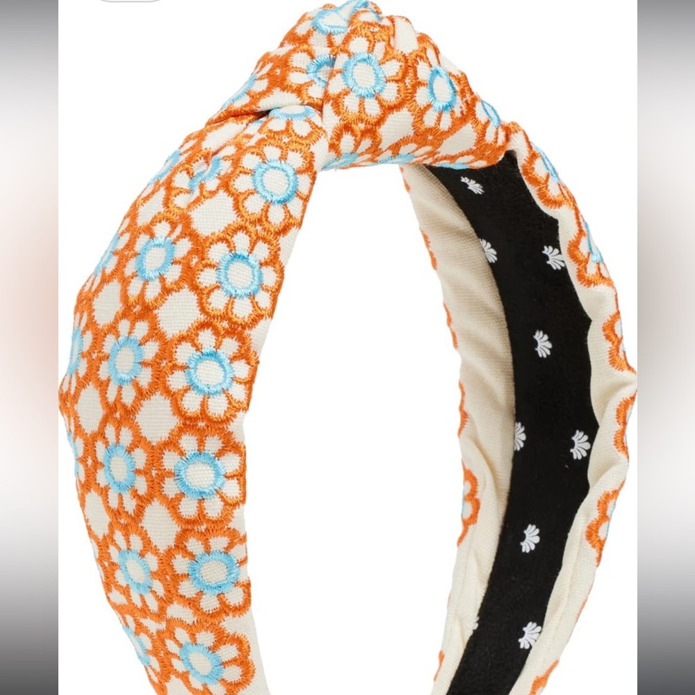 LIKE NEW Lele Sadoughi embroidered knot headband